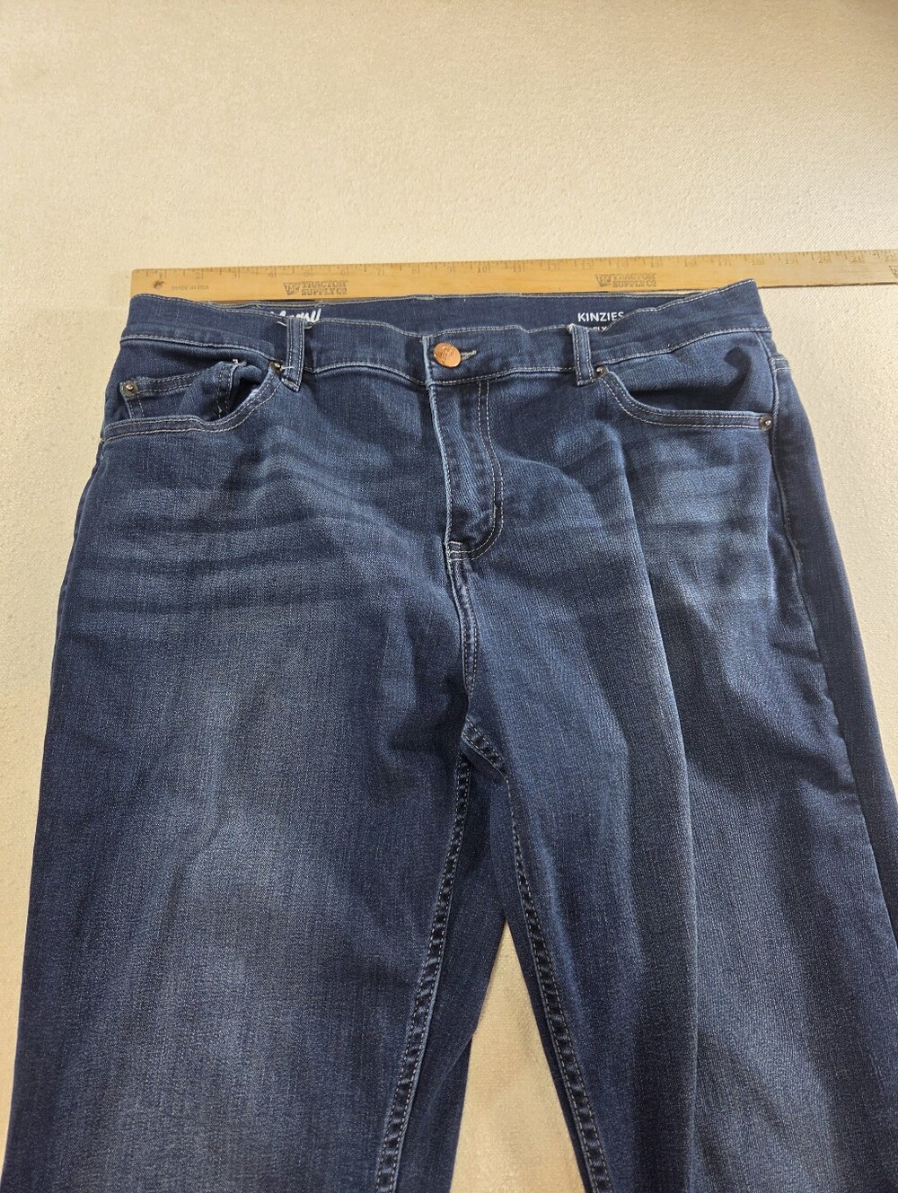 Mugsy Kinzies Jeans 35x32 Dark Wash Stretch Denim - Picture 8 of 9